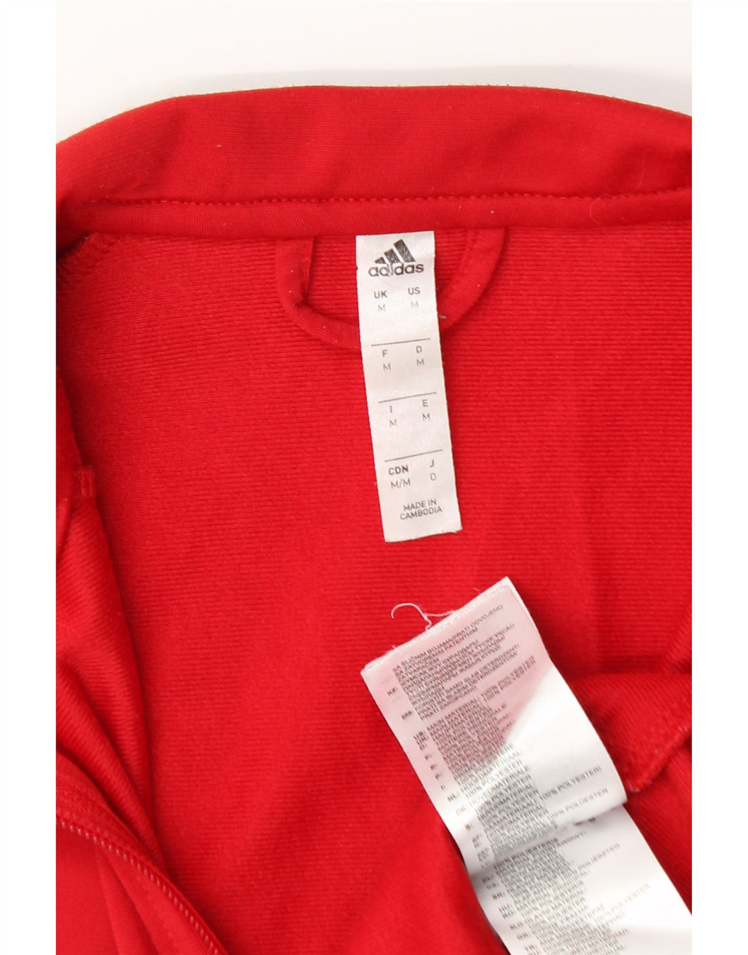Adidas Veste de survêtement pour homme Rouge moyen Polyester