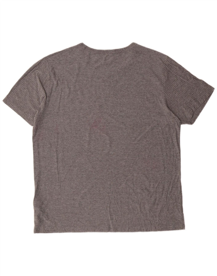 ALL SAINTS T-Shirt Homme 2XL Gris Rayé Coton