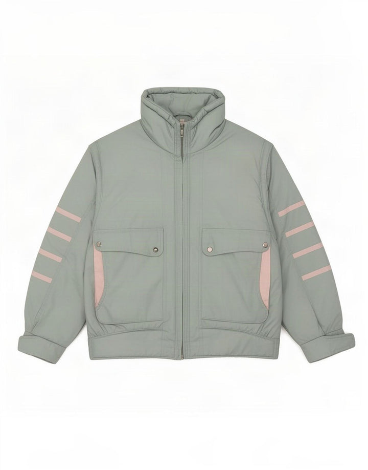Veste de ski surdimensionnée femme vintage EU 40 Colorblock vert moyen