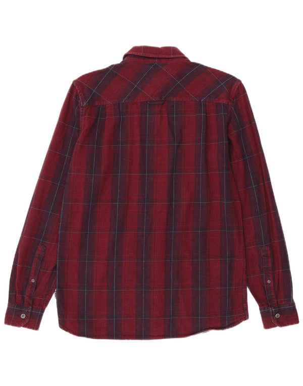 Hurley Chemise en flanelle coupe classique pour homme en coton à petits carreaux marron