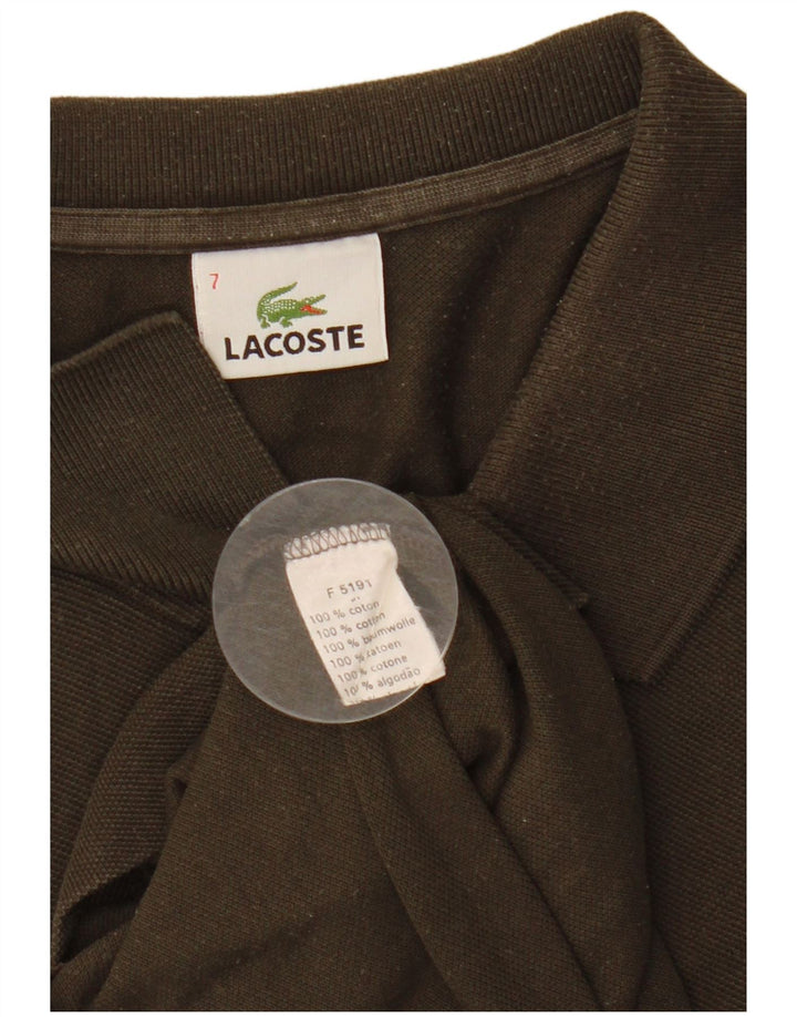 LACOSTE Polo Homme Taille 7 2XL Kaki Coton