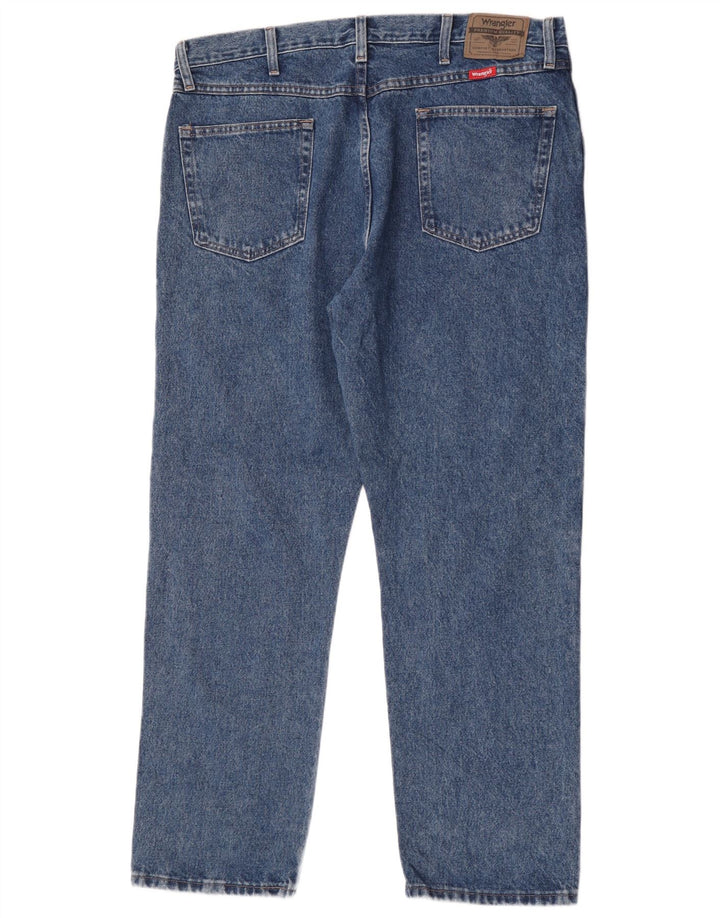 Wrangler Jean droit coupe droite W38 L30 pour homme en coton bleu