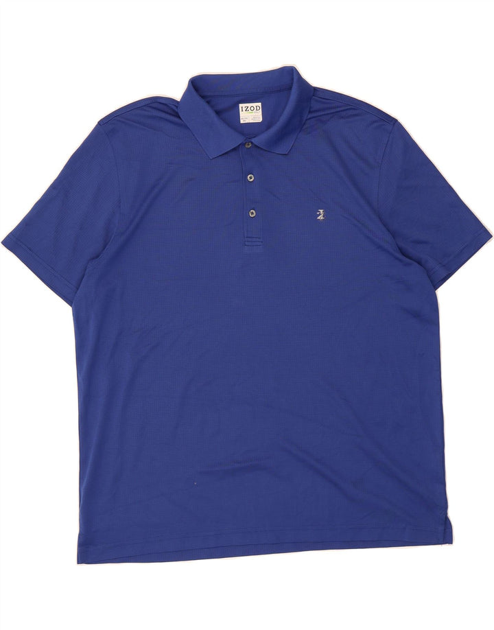 IZOD Mens Polo Shirt 2XL Blue Polyester Vintage Izod and Second-Hand Izod from Messina Hembry 