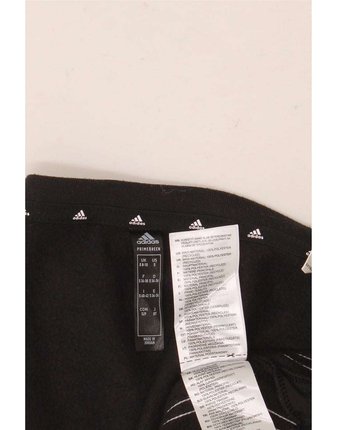 Adidas Sweat-shirt pour femme UK 8/10 Petit Noir Polyester