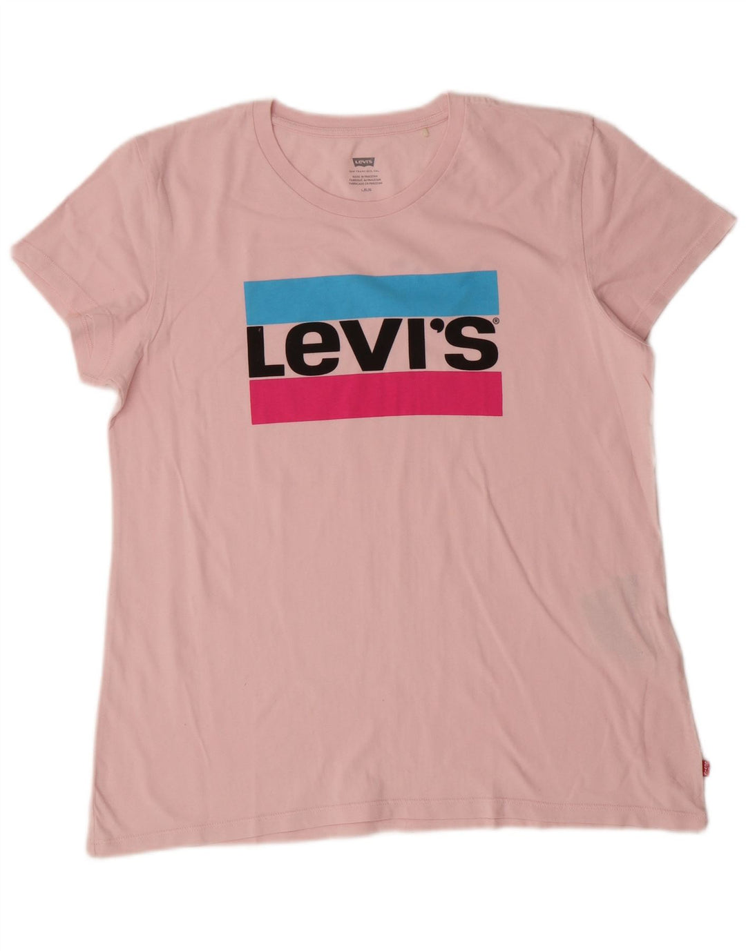 Levi's T-Shirt Graphique Femme UK 16 Large Rose