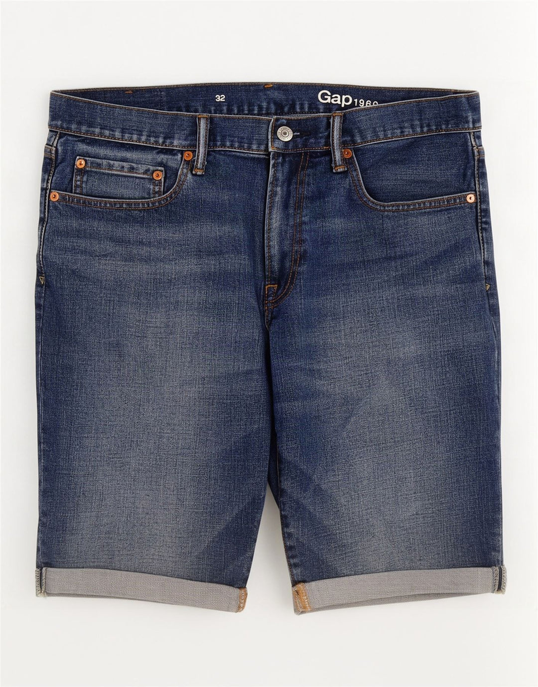 Gap Short En Jean Femme W32 Large Bleu Coton