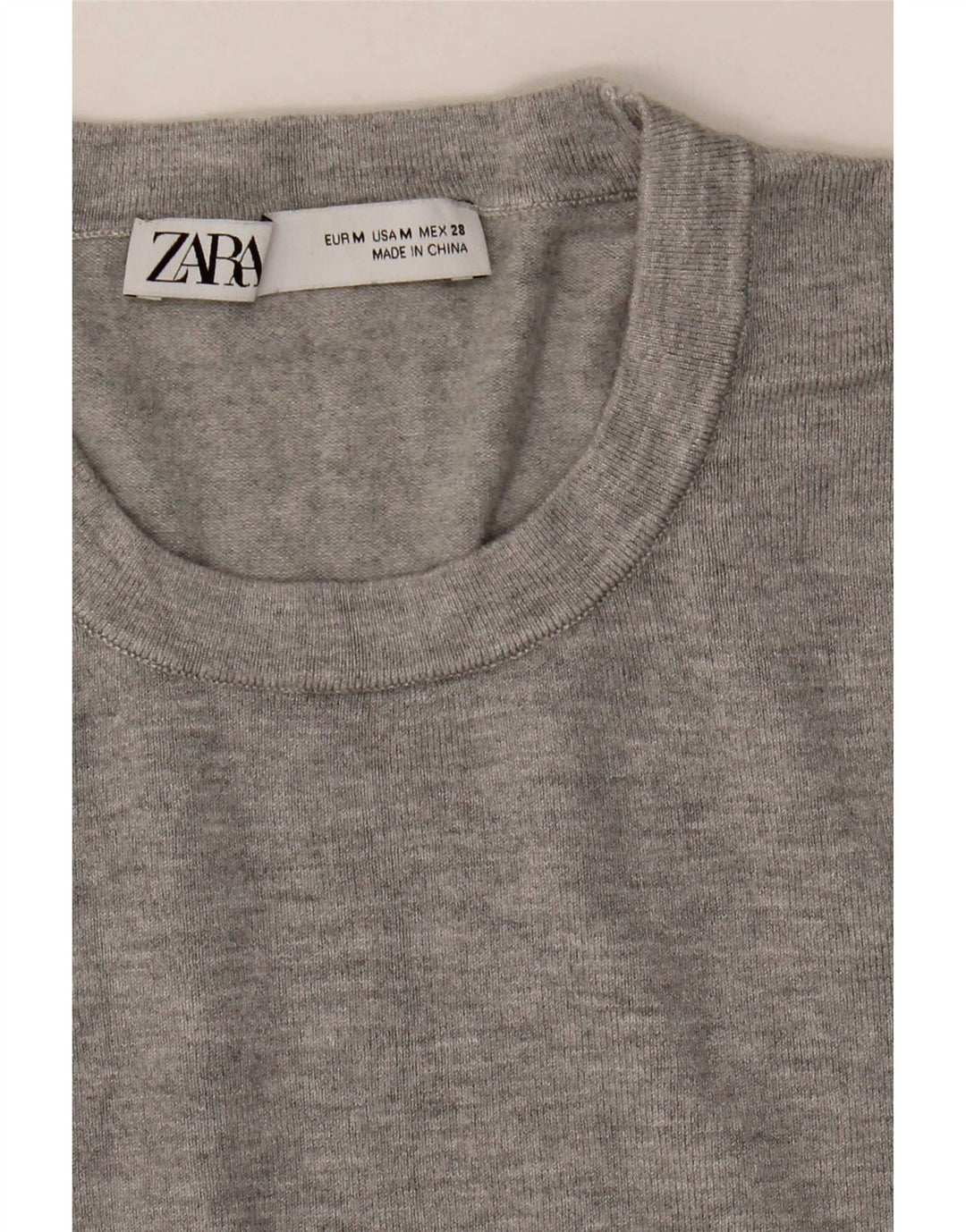Zara Pull ras du cou pour femme UK 12 Gris moyen