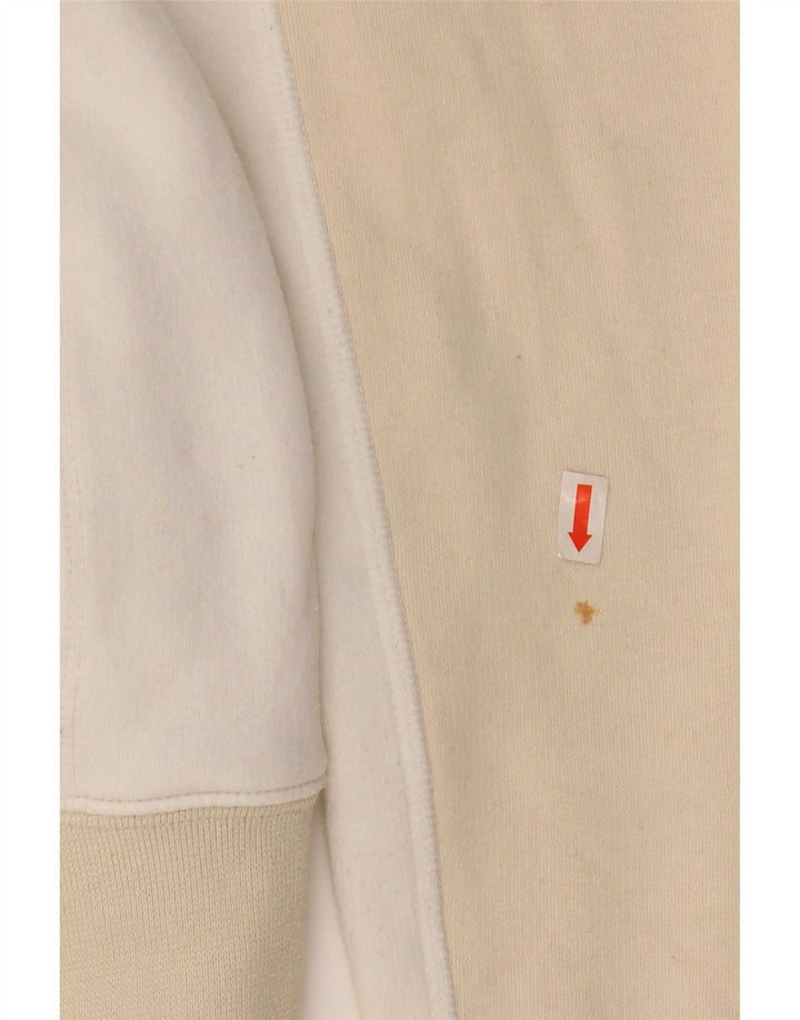 Kappa Sweat-shirt à col zippé pour femme UK 14 Beige moyen Colourblock