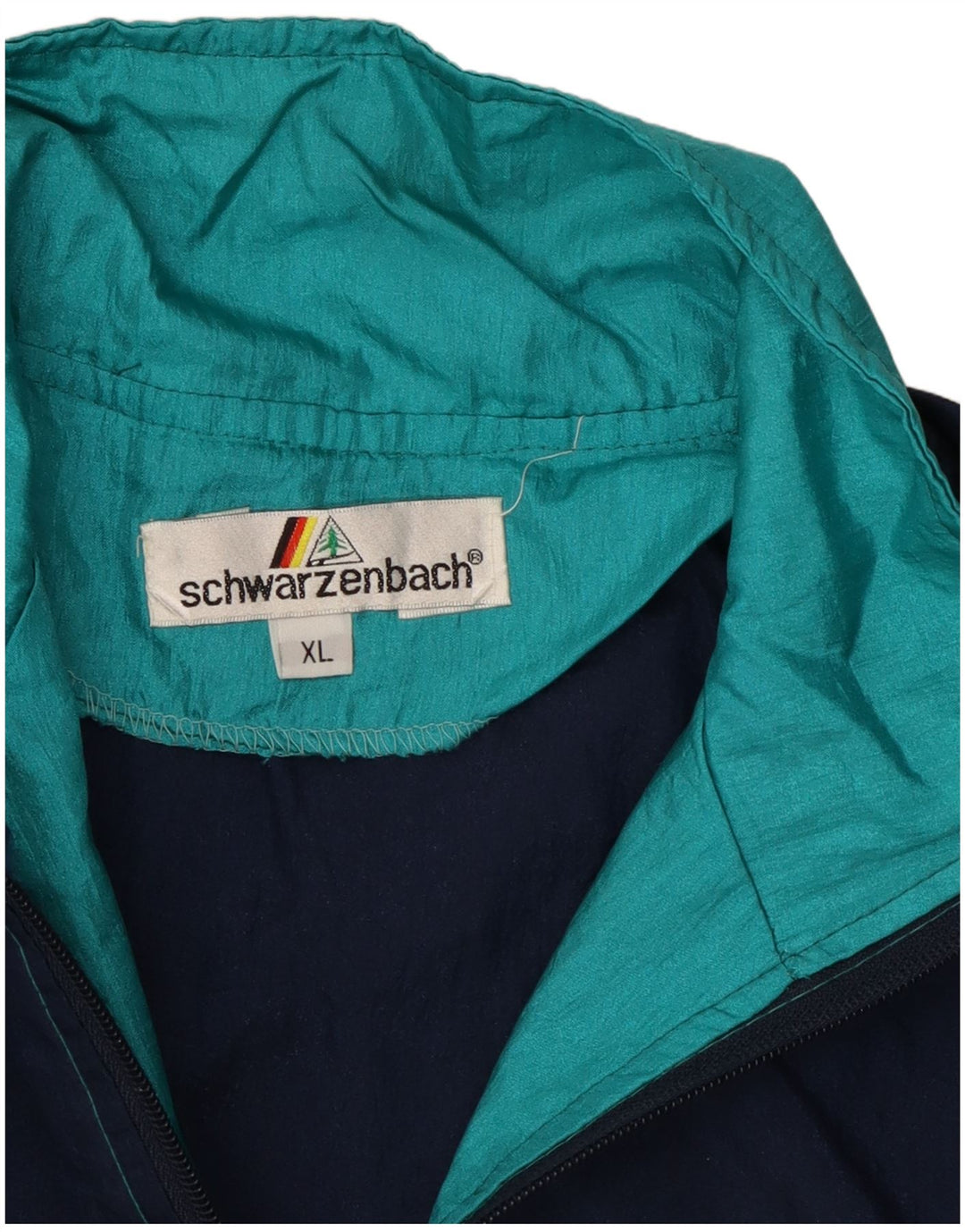VINTAGE Veste de survêtement pour homme XL Bleu Colourblock