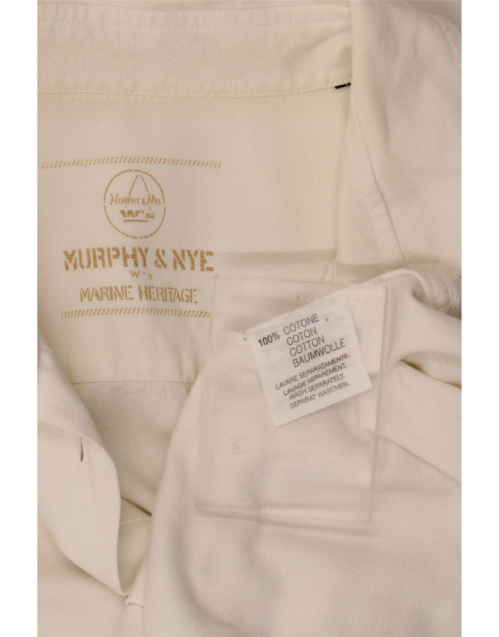 MURPHY & NYE Chemise à manches courtes Marine Heritage pour femme UK 14 Blanc moyen