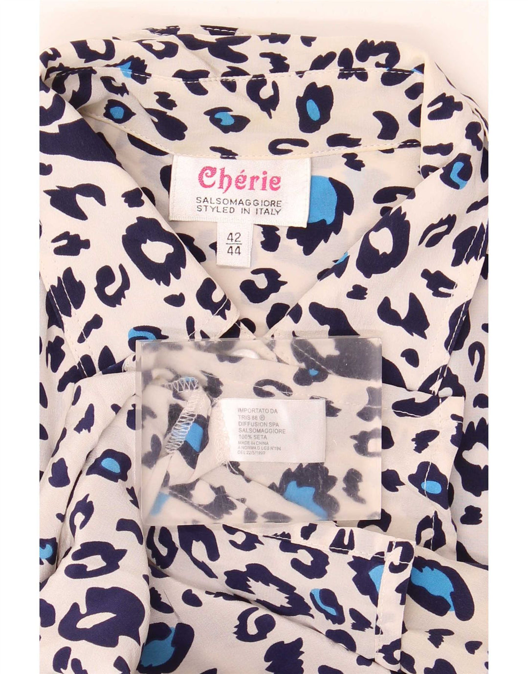 cherie Chemisier Femme IT 42/44 Moyen Imprimé Animal Multicolore