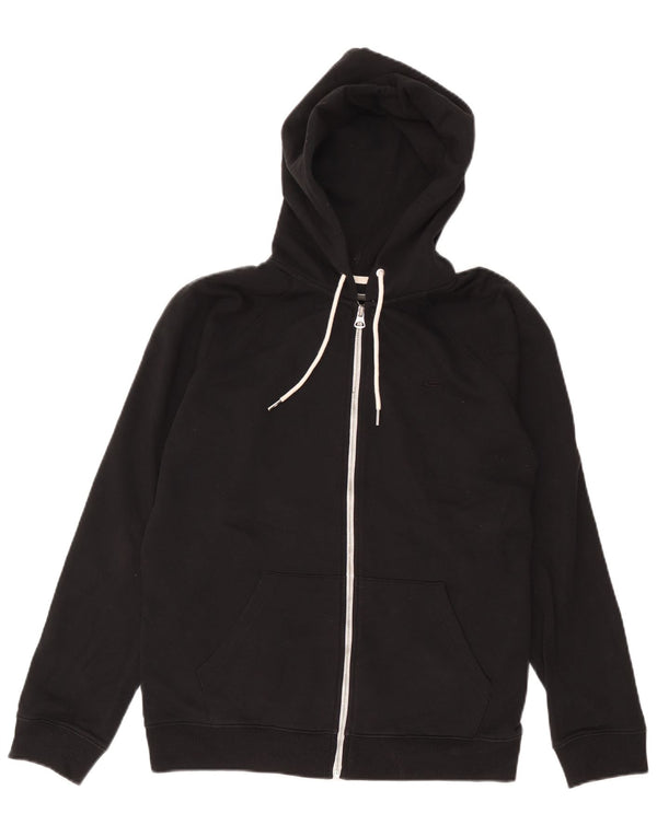 Quiksilver Pull à capuche zippé pour homme Petit coton noir