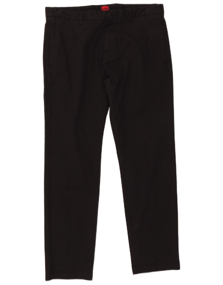 HUGO BOSS Pantalon Chino Droit Homme W38 L31 Noir