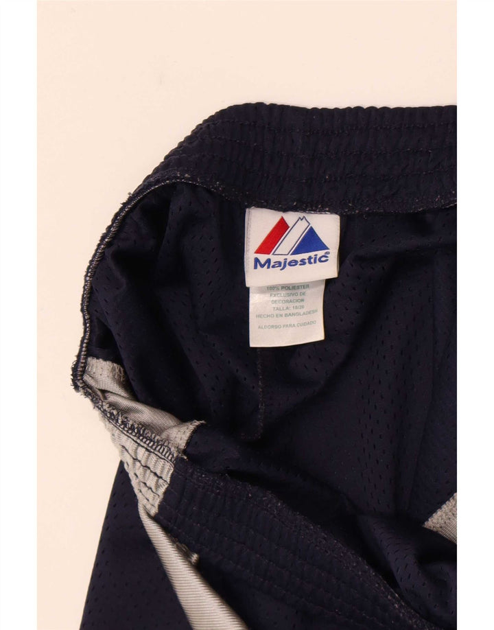 Majestic Short de sport pour homme en polyester color block bleu marine moyen