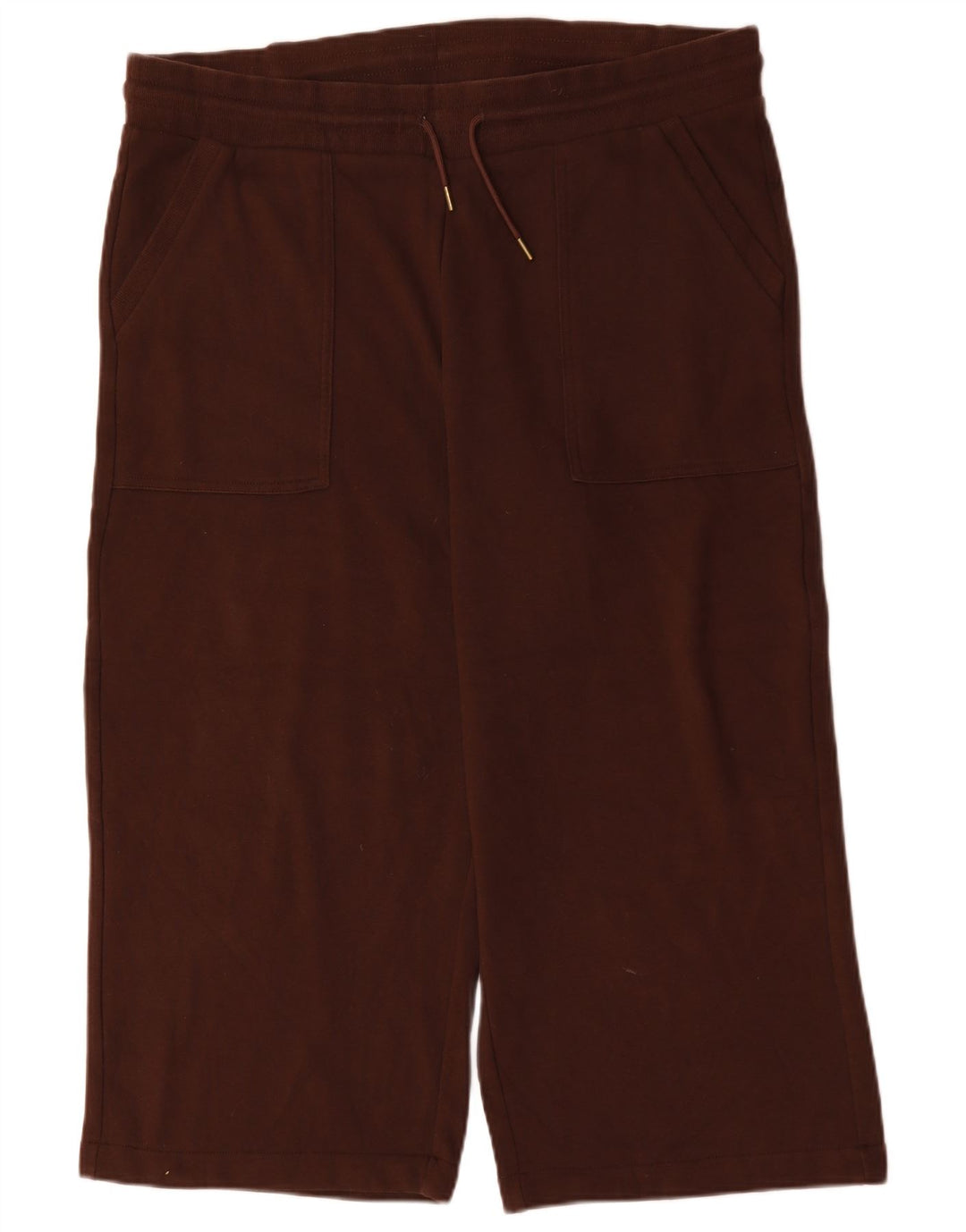 Marks & Spencer Pantalon de survêtement court pour femme UK 22 3XL Marron Polyester