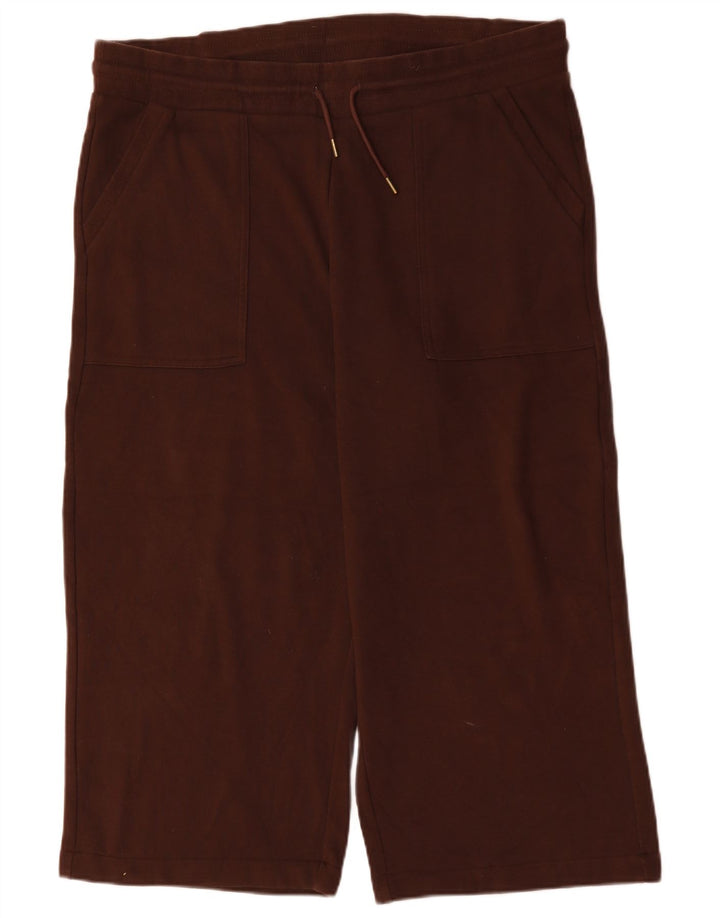 Marks & Spencer Pantalon de survêtement court pour femme UK 22 3XL Marron Polyester