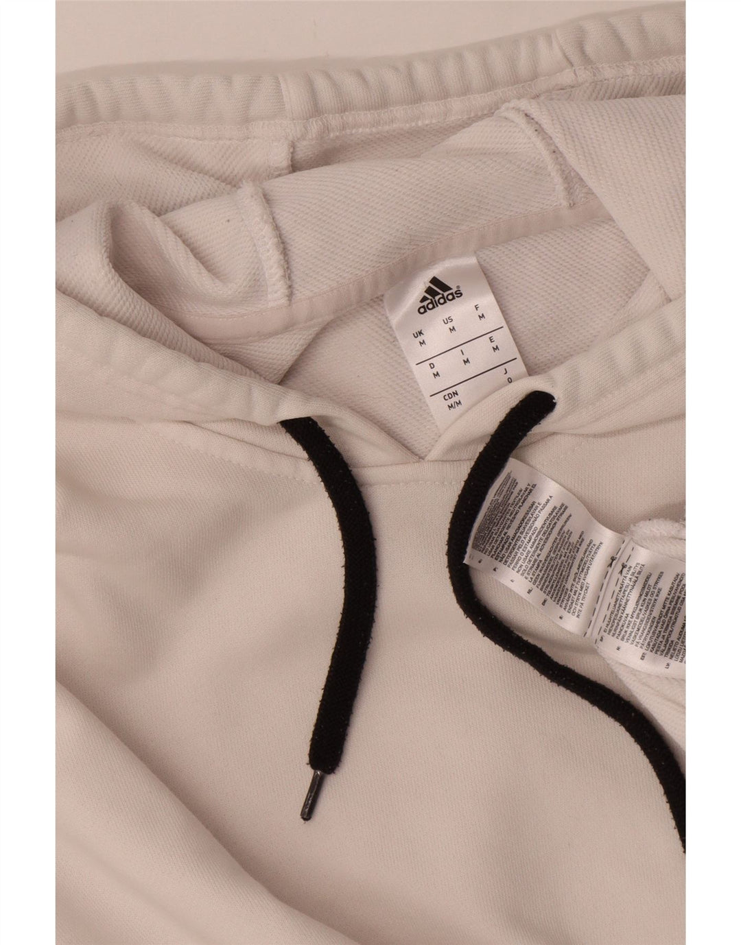 Adidas Pull à Capuche Graphique Brooklyn Nets Homme Blanc Moyen Coton