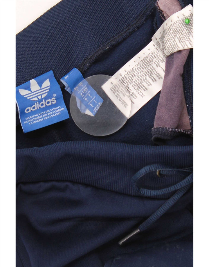 Adidas Pantalon de survêtement pour femme UK 10 Small Bleu marine Polyester