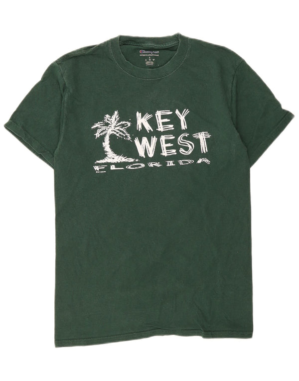 Champion T-Shirt Graphique Key West Homme Petit Vert Coton