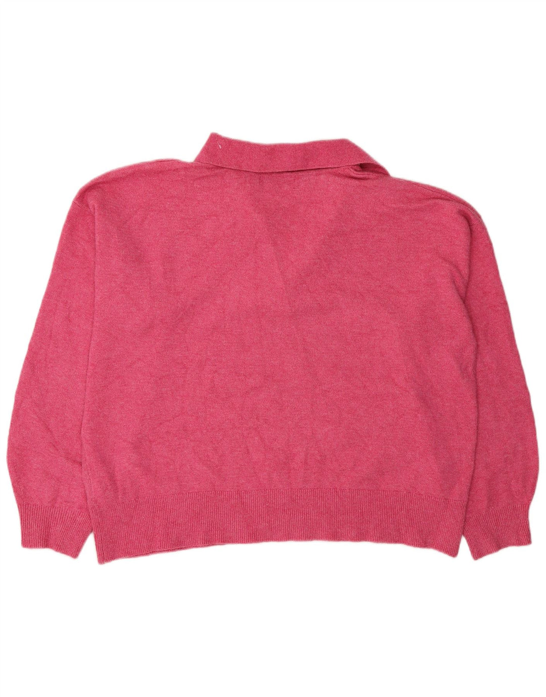 Marks & Spencer Pull à col polo pour femme UK 16 Large Rose Polyester