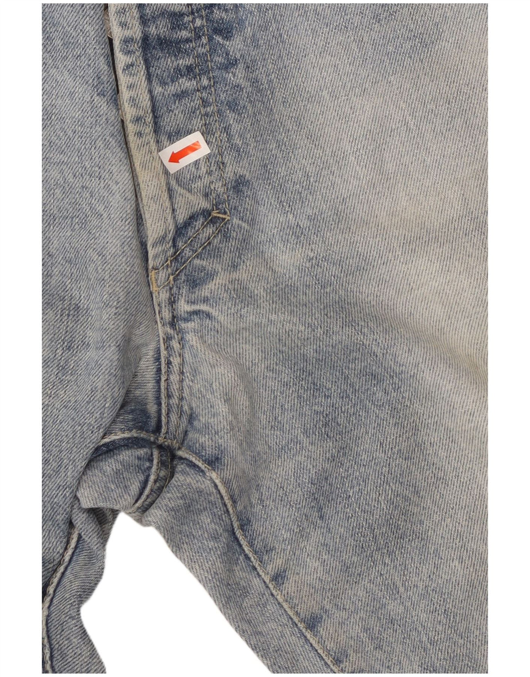 VERSACE Homme Jean droit vieilli W34 L33 Bleu Coton