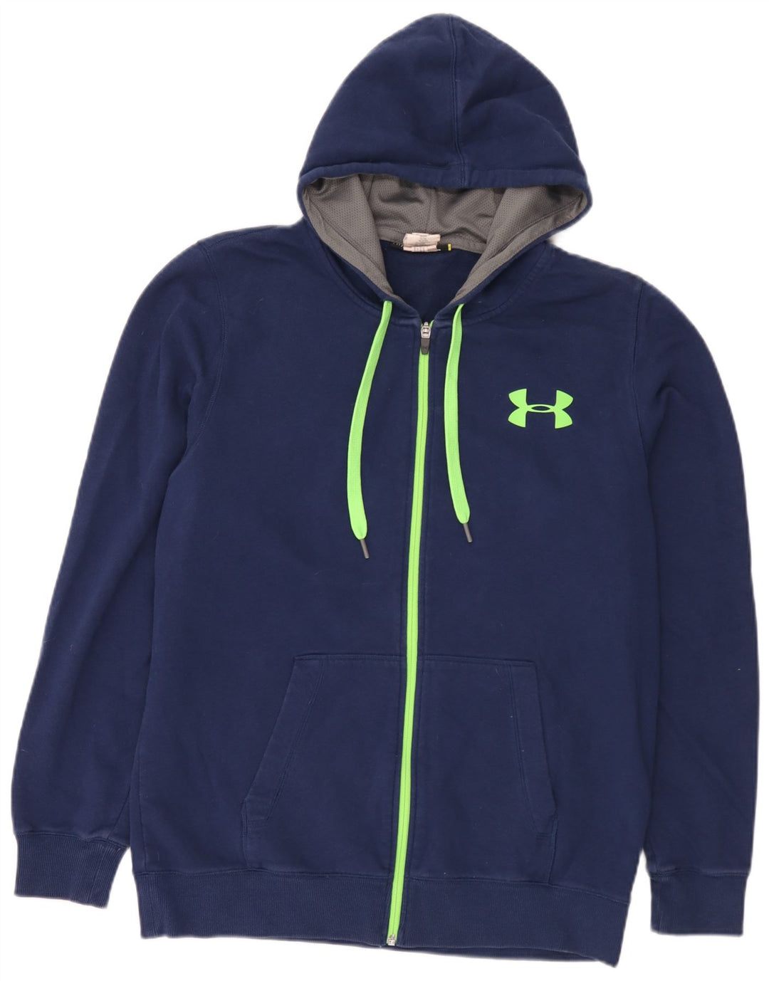 Under Armour Pull à capuche zippé pour homme en coton bleu moyen