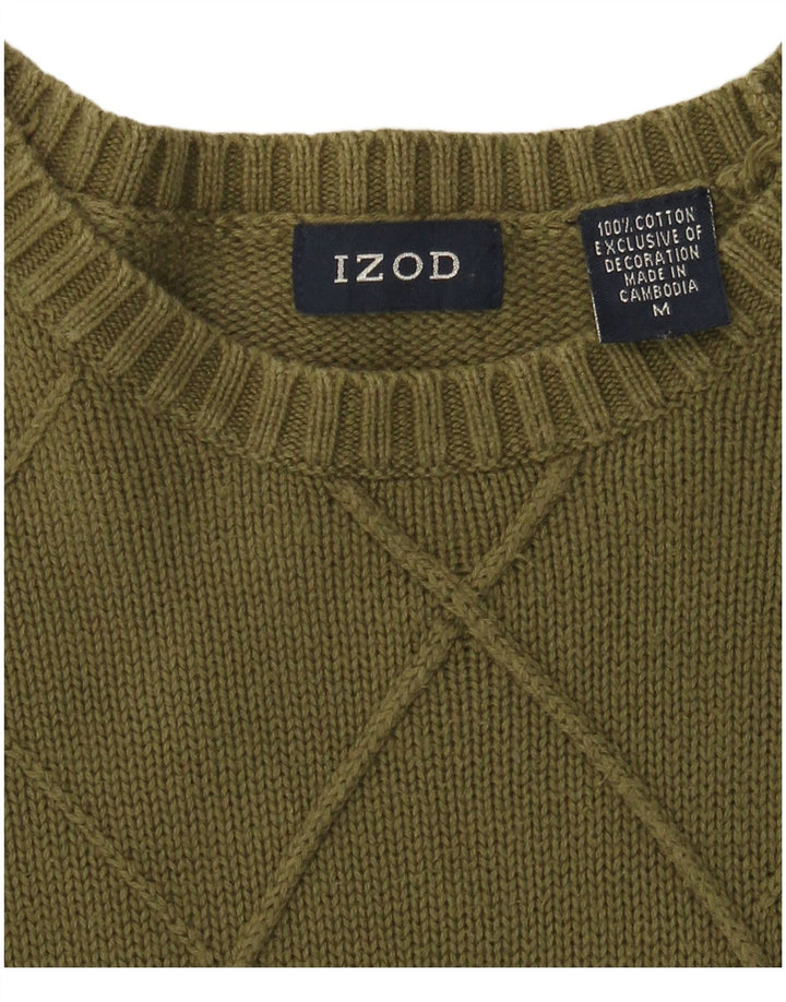IZOD Pull Col Bateau Homme Kaki Moyen Coton
