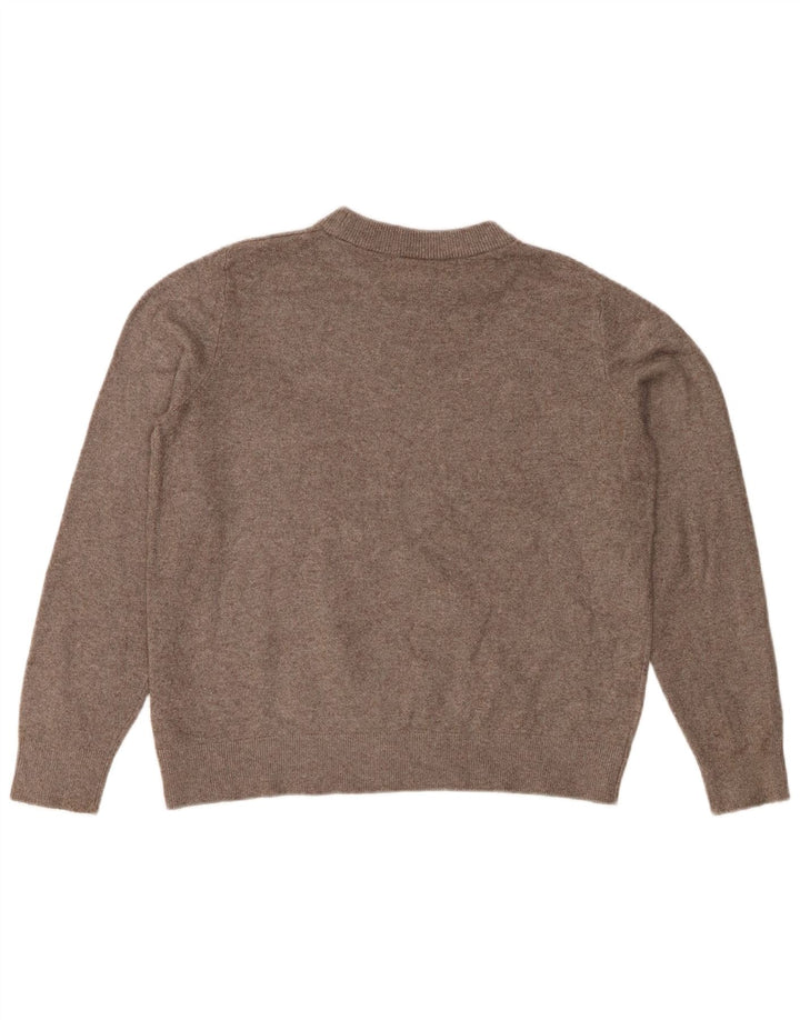 Marks & Spencer Pull à col rond pour femme UK 14 Gris moyen Polyester