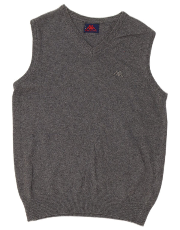 Kappa Débardeur Vest Homme Gris Moyen Laine