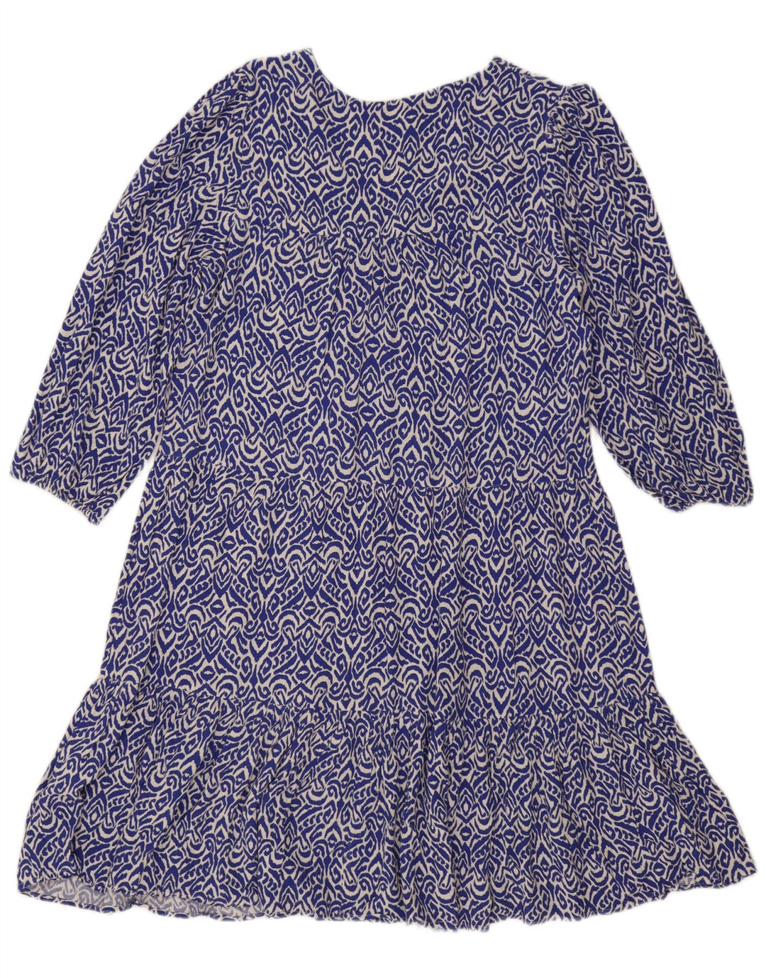 Phase Eight Robe trapèze à motif abstrait pour femme UK 12 Bleu moyen