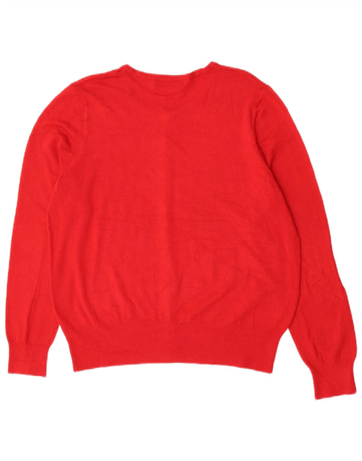 Marks & Spencer Pull Cardigan pour Femme UK 14 Rouge Moyen