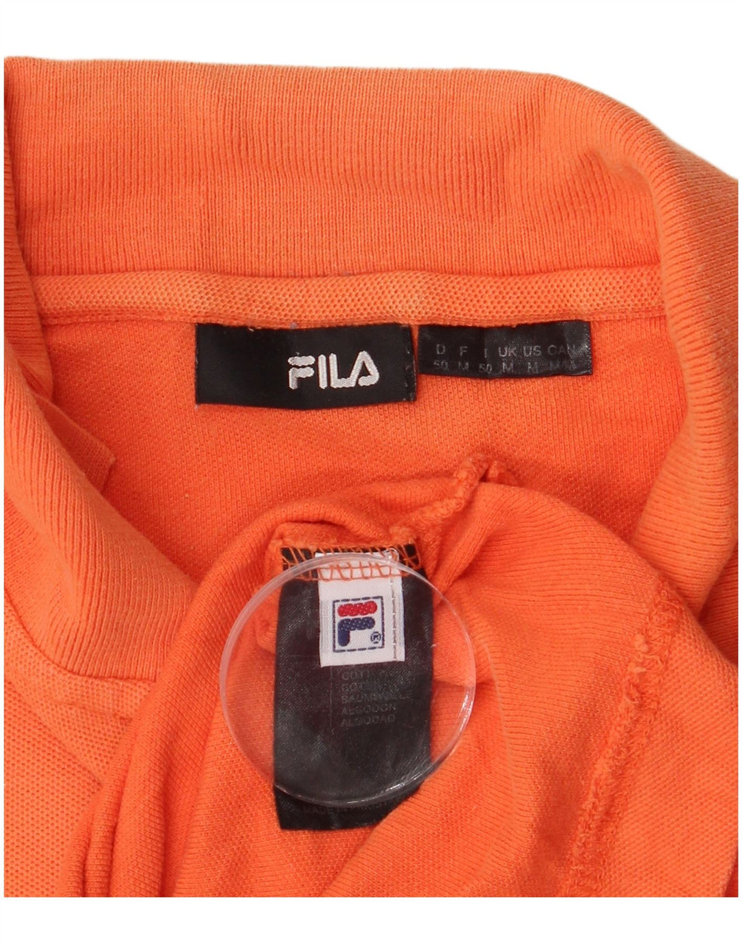 Fila Polo Homme Orange Moyen Coton