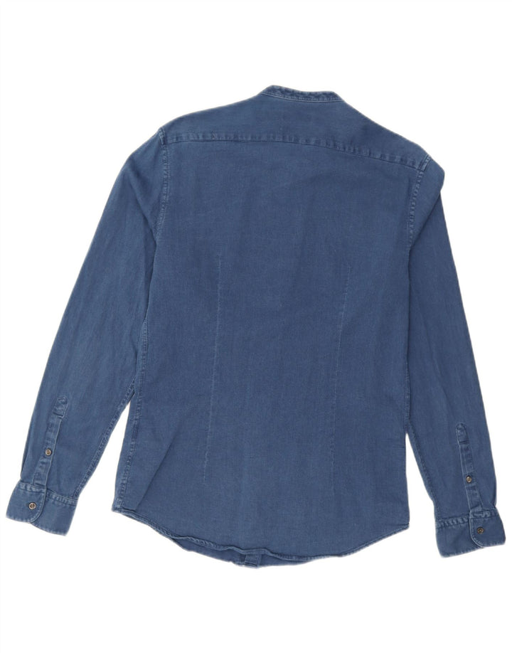 Reiss Chemise Slim Fit Homme Bleu Moyen Coton