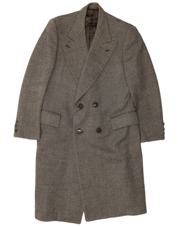 Sidi Manteau croisé pour homme UK 38 Gris moyen à fines rayures