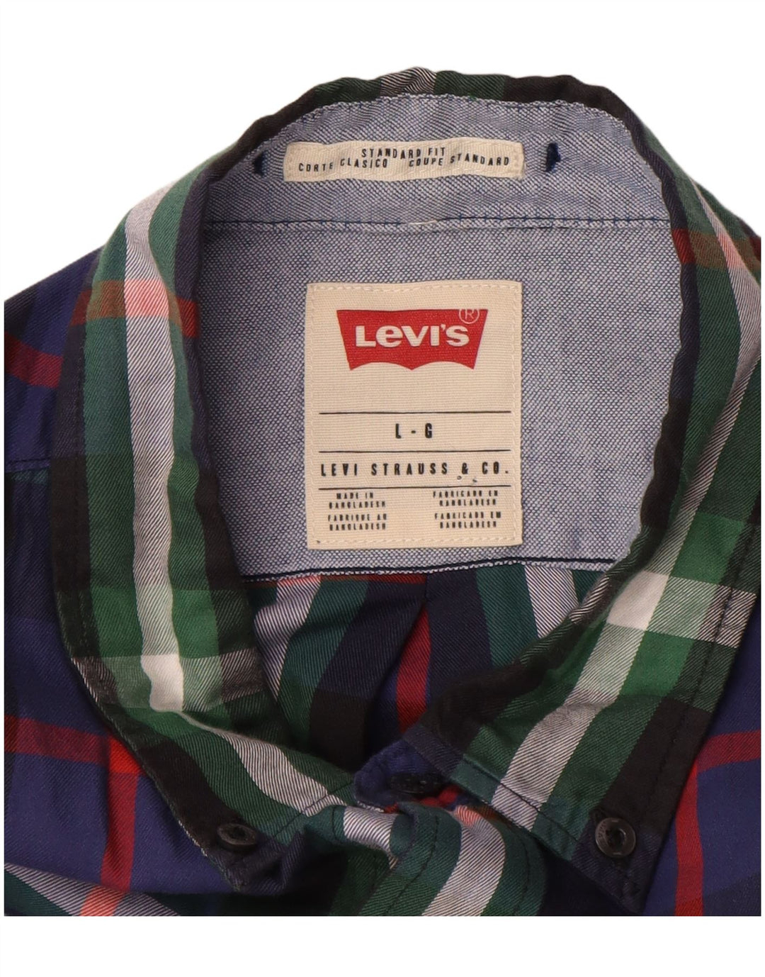 LEVI'S Chemise en flanelle pour homme, coupe standard, grands carreaux multicolores en coton