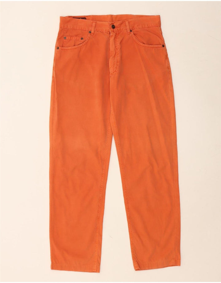 MARLBORO CLASSICS Pantalon décontracté droit pour homme W32 L28 Orange Coton