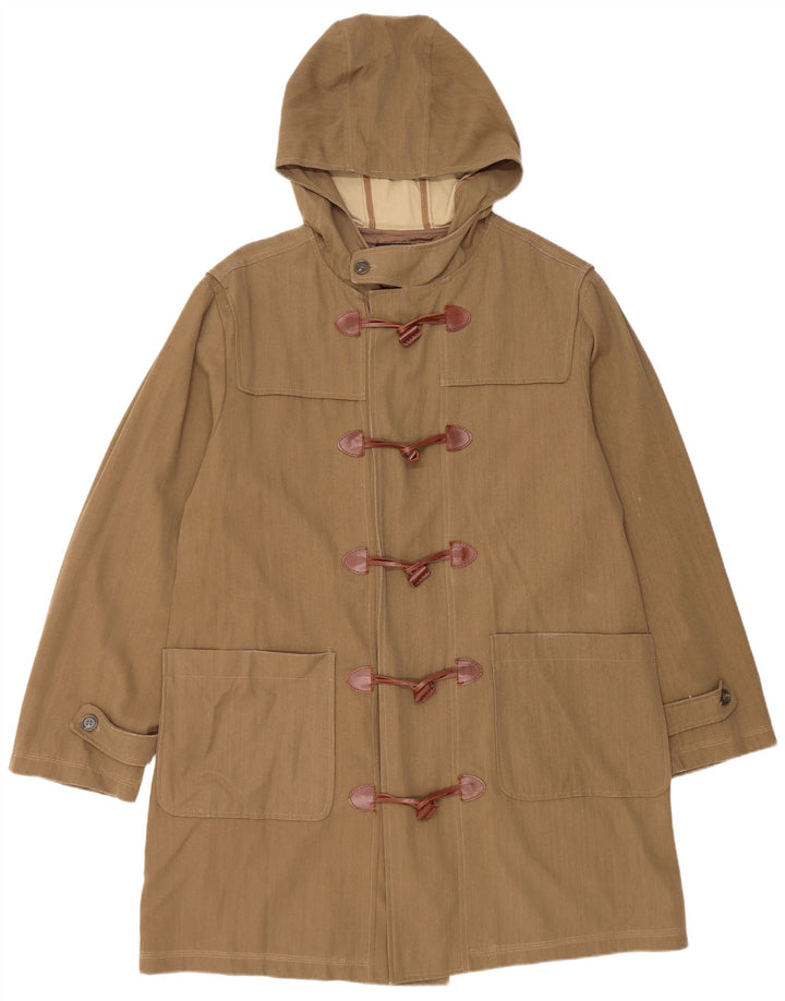 Les Copains Duffle Coat À Capuche Homme IT 50 Large Marron Laine