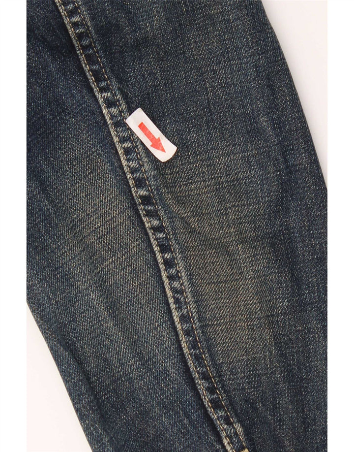 Gas Womens Crop Denim Veste UK 16 Grand Bleu Marine Coton