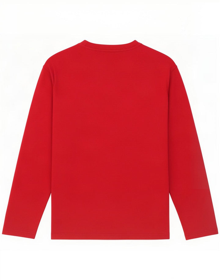 Champion Haut graphique pour hommes à manches longues en coton rouge