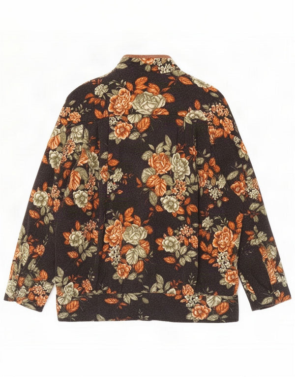 Alexia Pull cardigan surdimensionné pour femme IT 50 XL Laine florale grise