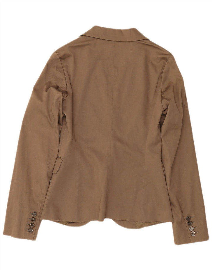 SISLEY Veste Blazer 2 Boutons Femme IT 38 XS Marron Coton