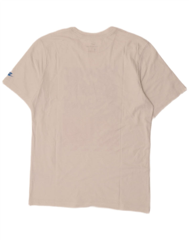 Nike T-shirt graphique Swoosh pour homme en coton blanc moyen
