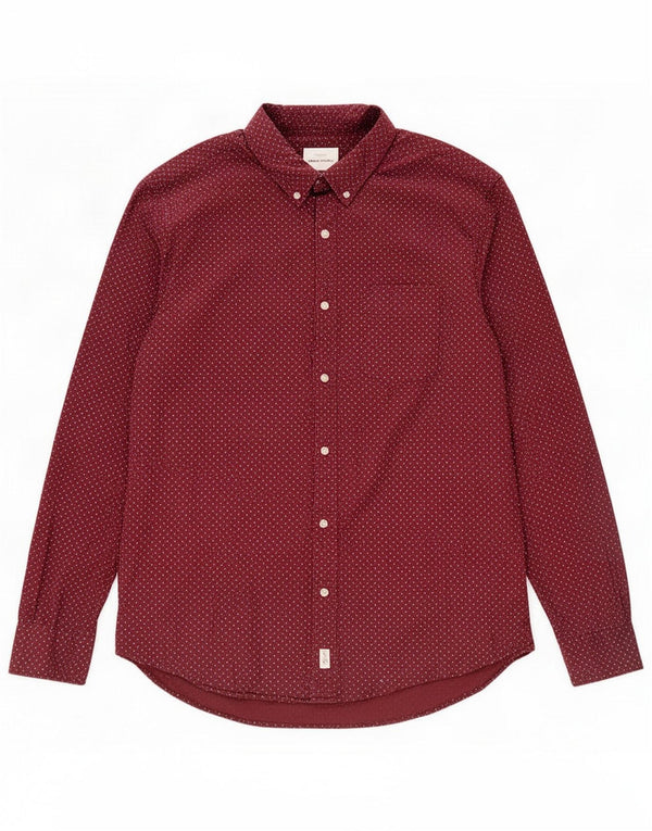 Chemise homme American Eagle XL Coton tacheté bordeaux