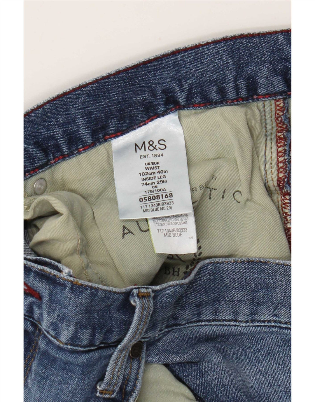 Marks & Spencer Jean droit homme W40 L29 bleu coton