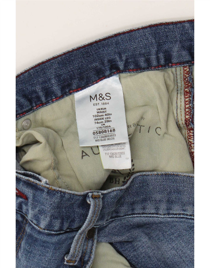 Marks & Spencer Jean droit homme W40 L29 bleu coton