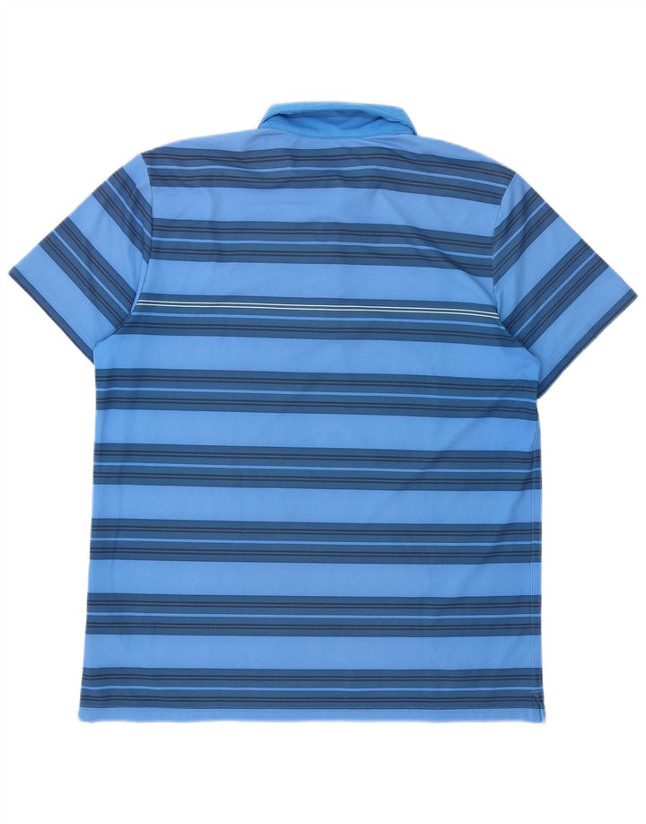Nike Polo Dri Fit pour homme en polyester à rayures bleues