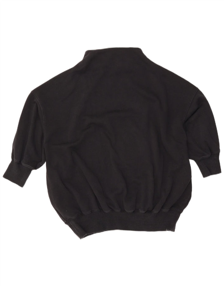 NIKE Sweat-shirt surdimensionné à manches 3/4 pour femme UK 10 Small Noir