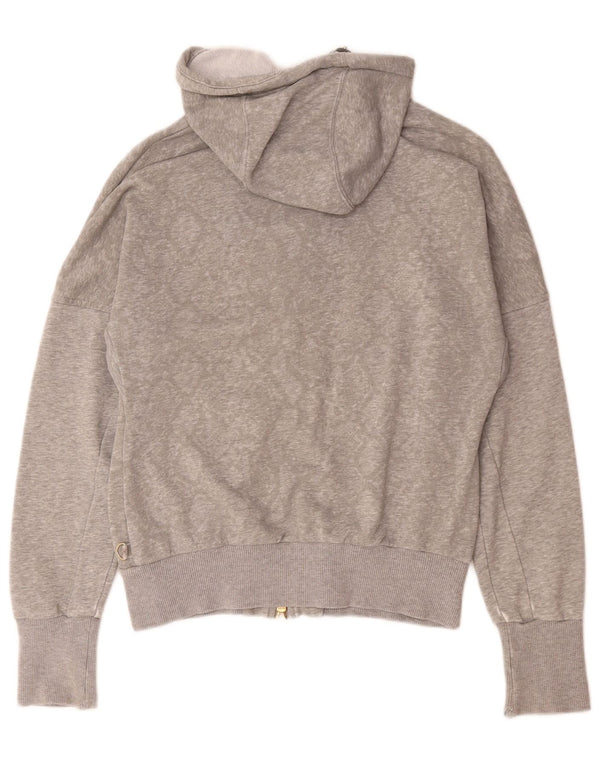 Nike Pull à capuche zippé pour femme UK 10/12 Gris moyen en coton