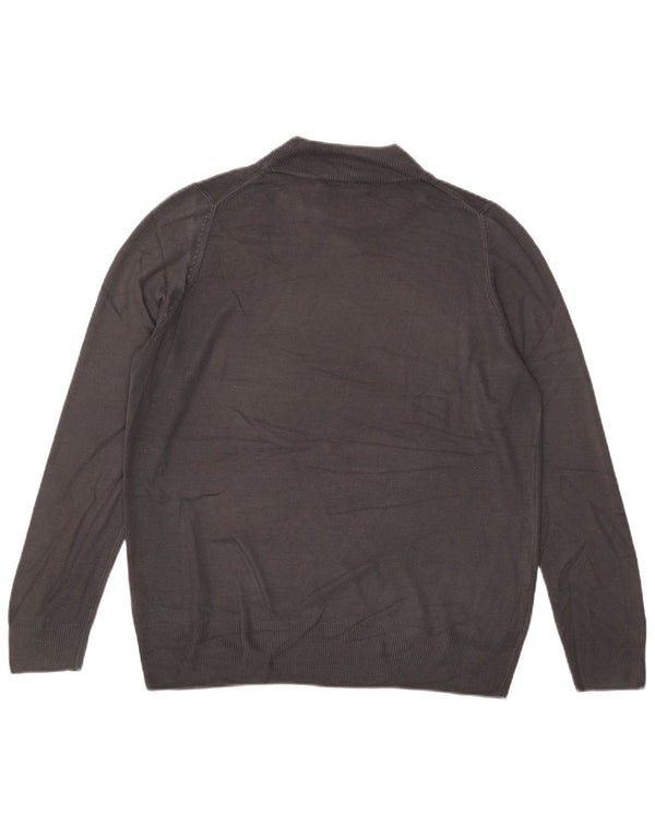 Marks & Spencer Womens Turtle Neck Jumper Sweater UK 16 Large Grey Acrylic