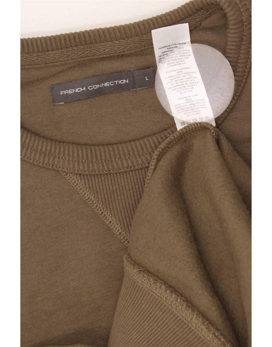 French Connection Sweat-Shirt Homme Kaki Coton Large